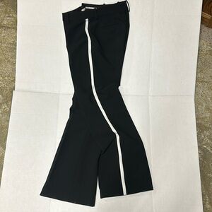 Karl Lagerfeld wide leg dress pants. Black with white stripe